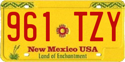 NM license plate 961TZY