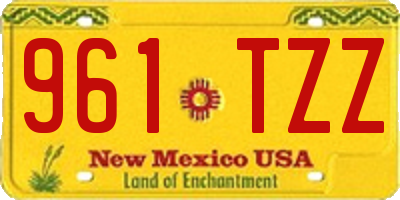 NM license plate 961TZZ