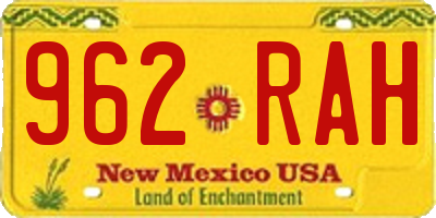 NM license plate 962RAH