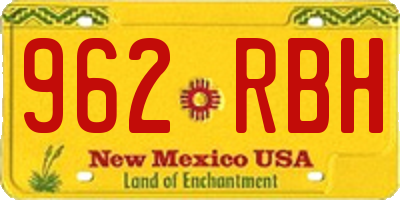 NM license plate 962RBH