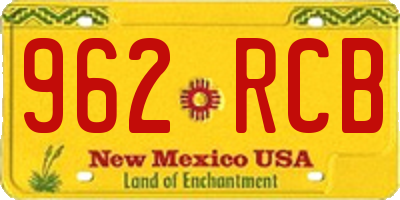 NM license plate 962RCB