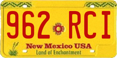 NM license plate 962RCI