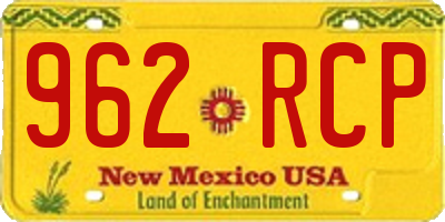 NM license plate 962RCP