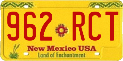 NM license plate 962RCT