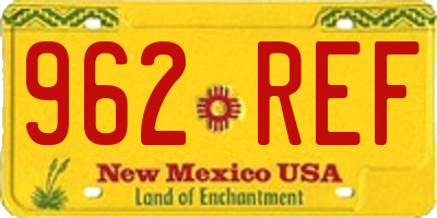 NM license plate 962REF