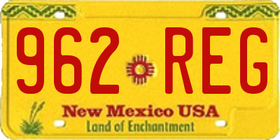 NM license plate 962REG