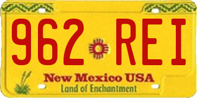 NM license plate 962REI