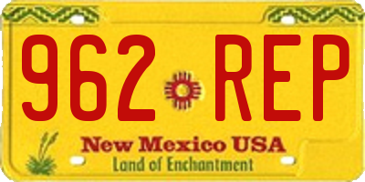NM license plate 962REP