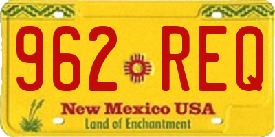 NM license plate 962REQ