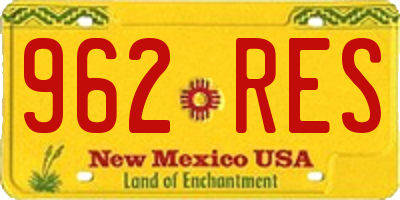NM license plate 962RES