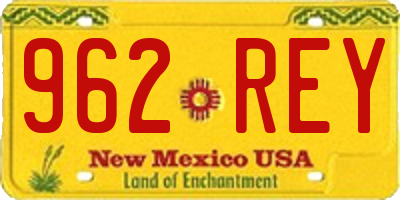 NM license plate 962REY