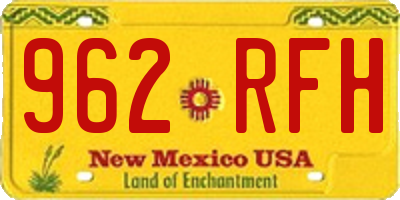 NM license plate 962RFH