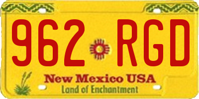 NM license plate 962RGD