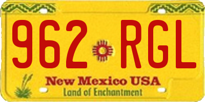 NM license plate 962RGL
