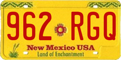 NM license plate 962RGQ