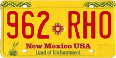 NM license plate 962RHO