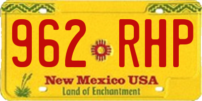 NM license plate 962RHP