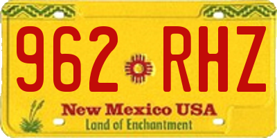 NM license plate 962RHZ