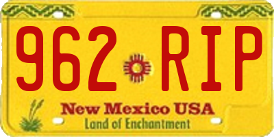 NM license plate 962RIP