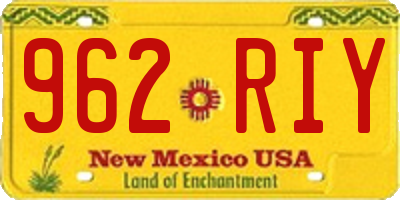 NM license plate 962RIY