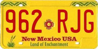 NM license plate 962RJG