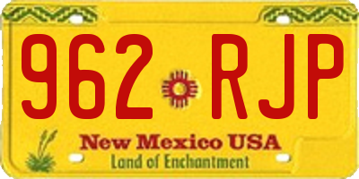 NM license plate 962RJP