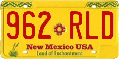 NM license plate 962RLD
