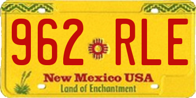 NM license plate 962RLE