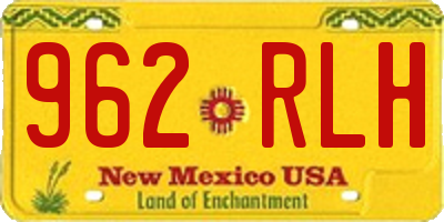 NM license plate 962RLH