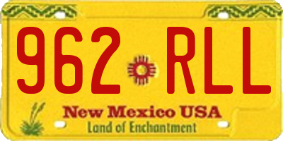 NM license plate 962RLL