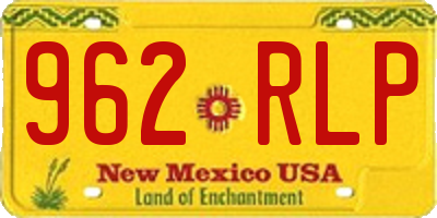 NM license plate 962RLP