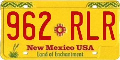 NM license plate 962RLR