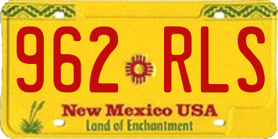 NM license plate 962RLS