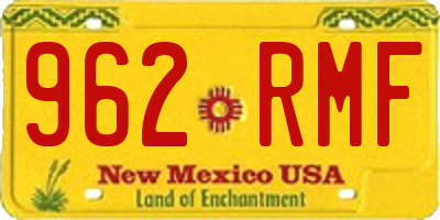 NM license plate 962RMF
