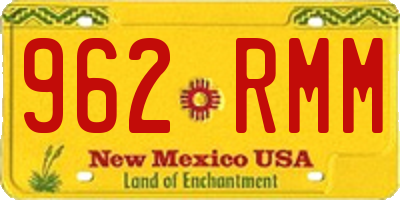 NM license plate 962RMM