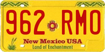 NM license plate 962RMO