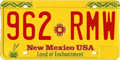 NM license plate 962RMW