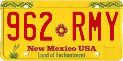 NM license plate 962RMY