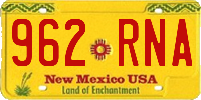 NM license plate 962RNA