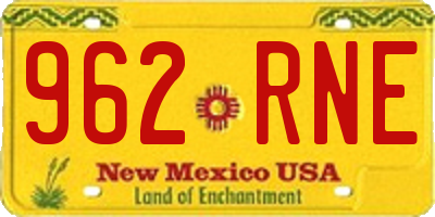 NM license plate 962RNE