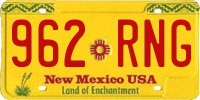 NM license plate 962RNG
