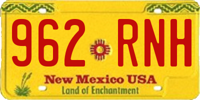 NM license plate 962RNH