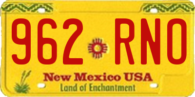 NM license plate 962RNO