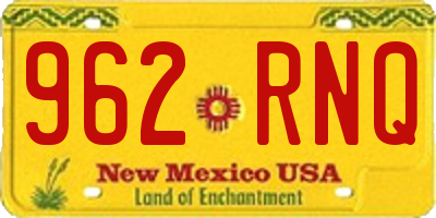 NM license plate 962RNQ