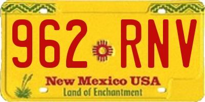 NM license plate 962RNV