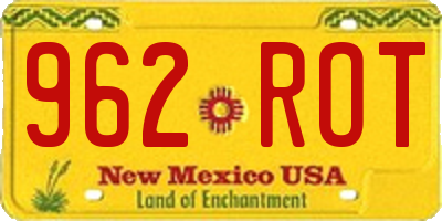 NM license plate 962ROT