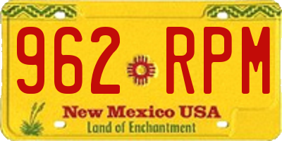 NM license plate 962RPM