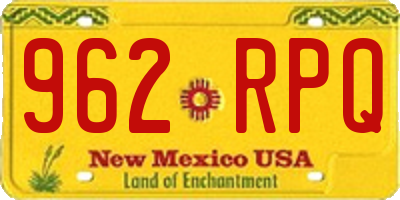 NM license plate 962RPQ