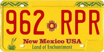 NM license plate 962RPR