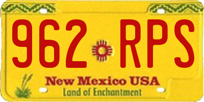 NM license plate 962RPS